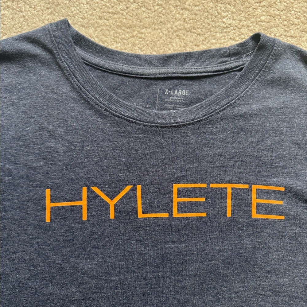 Hylete Gray T-Shirt with Orange Logo